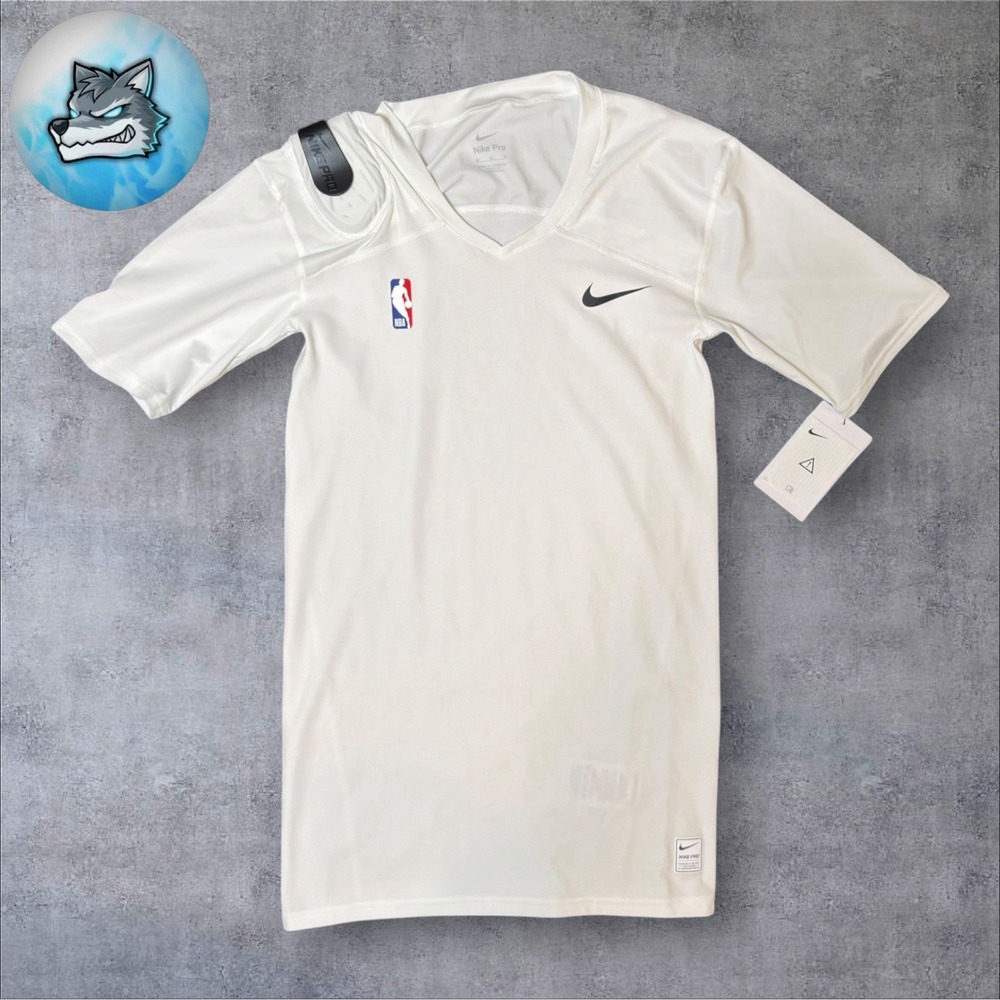 Nike Pro NBA Player Issued HyperStrong Compression Shirt White Medium BQ2419-100